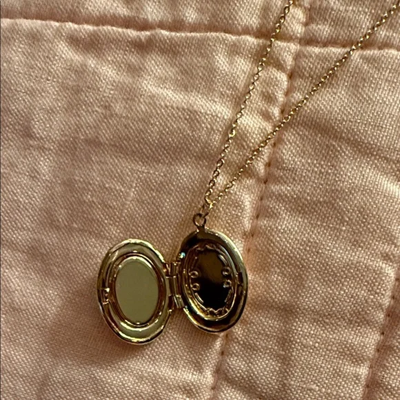 NWT Altar'd State Gold Oval Locket Pendant Necklace - Picture 5 of 6